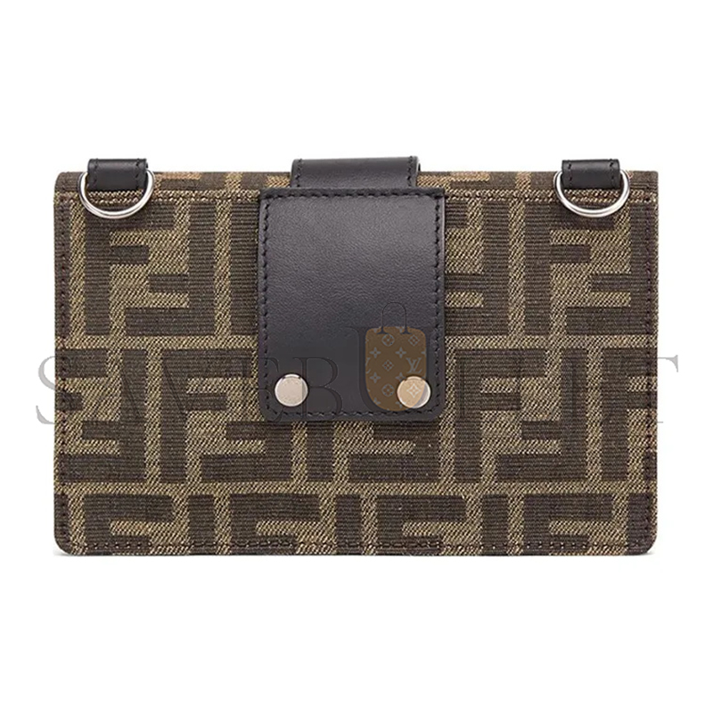 F**di baguette convertible pouch zucca canvas brown 7m0295a9zlf0l3t (17*10*2cm)